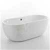 Bliss Modern Double Ended Curved Freestanding Bath Suite - 2 Basin Size Options profile small image view 2 