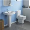 Bliss Modern Double Ended Curved Freestanding Bath Suite - 2 Basin Size Options profile small image view 3 