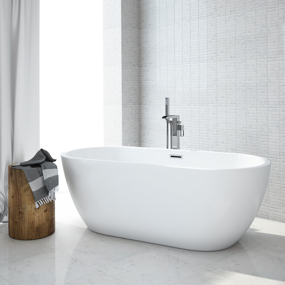 Bliss Modern Double Ended Curved Freestanding Bath Suite at Victorian
