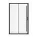 Toreno Matt Black 1000 x 900mm Sliding Door Shower Enclosure + Pearlstone Tray profile small image view 5 