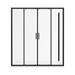 Toreno Matt Black 1700 x 700mm Double Sliding Door Shower Enclosure + Pearlstone Tray profile small image view 5 