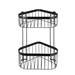 Black 2-Tier Corner Wire Shower Basket profile small image view 2 