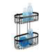 Black 2-Tier Wire Shower Basket profile small image view 3 