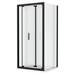 Toreno Matt Black 760 x 760mm Bi-Fold Door Shower Enclosure without Tray profile small image view 3 