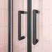 Toreno Matt Black 800 x 800mm Quadrant Shower Enclosure + Pearlstone Tray profile small image view 5 