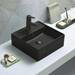 Arezzo Matt Black Ceramic Slotted Click Clack Basin Waste profile small image view 2 
