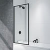 Merlyn Black Frame Fixed Square Bath Screen profile small image view 1 