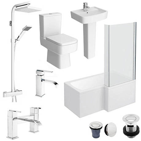 Bliss L-Shaped 1500 Complete Bathroom Package
