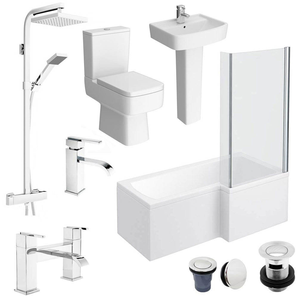 Bliss L-Shaped 1600 Complete Bathroom Package