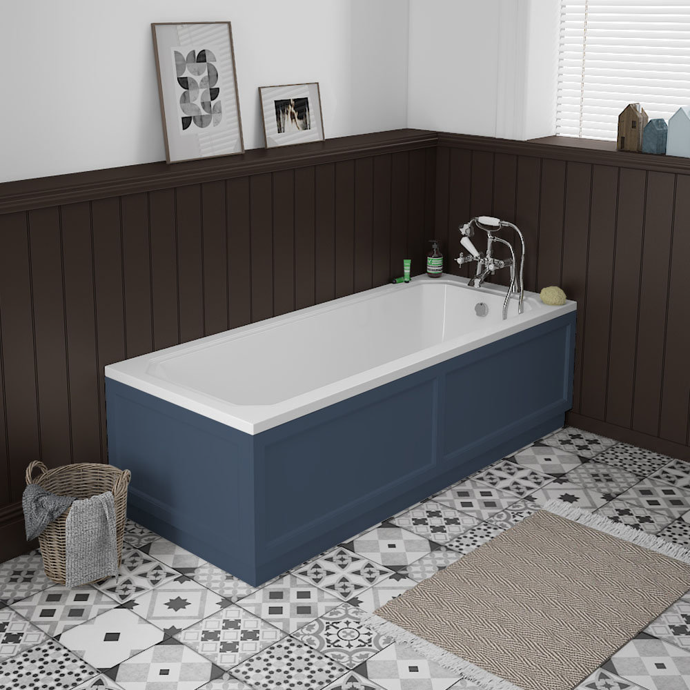 Chatsworth Blue 1500 Traditional Front Bath Panel Victorian Plumbing UK