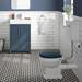 Chatsworth Blue Soft Close Toilet Seat profile small image view 3 