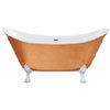 Heritage Lyddington Freestanding Acrylic Bath (1730 x 750mm) with Feet - Copper Effect profile small image view 1 