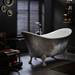 Heritage Lyddington Freestanding Acrylic Bath (1730 x 750mm) with Feet - Stainless Steel Effect profile small image view 4 