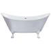 Heritage Lyddington Freestanding Acrylic Bath (1730 x 750mm) with Feet - Stainless Steel Effect profile small image view 3 