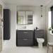 Brooklyn 800mm Gloss Grey Bathroom Mirror Cabinet - 2 Door profile small image view 2 