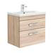 Brooklyn Natural Oak Cloakroom Suite (Wall Hung Vanity + Toilet) profile small image view 2 