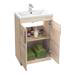 Brooklyn Natural Oak L Shaped Bath Suite (with Vanity + Tall Cabinet) profile small image view 5 