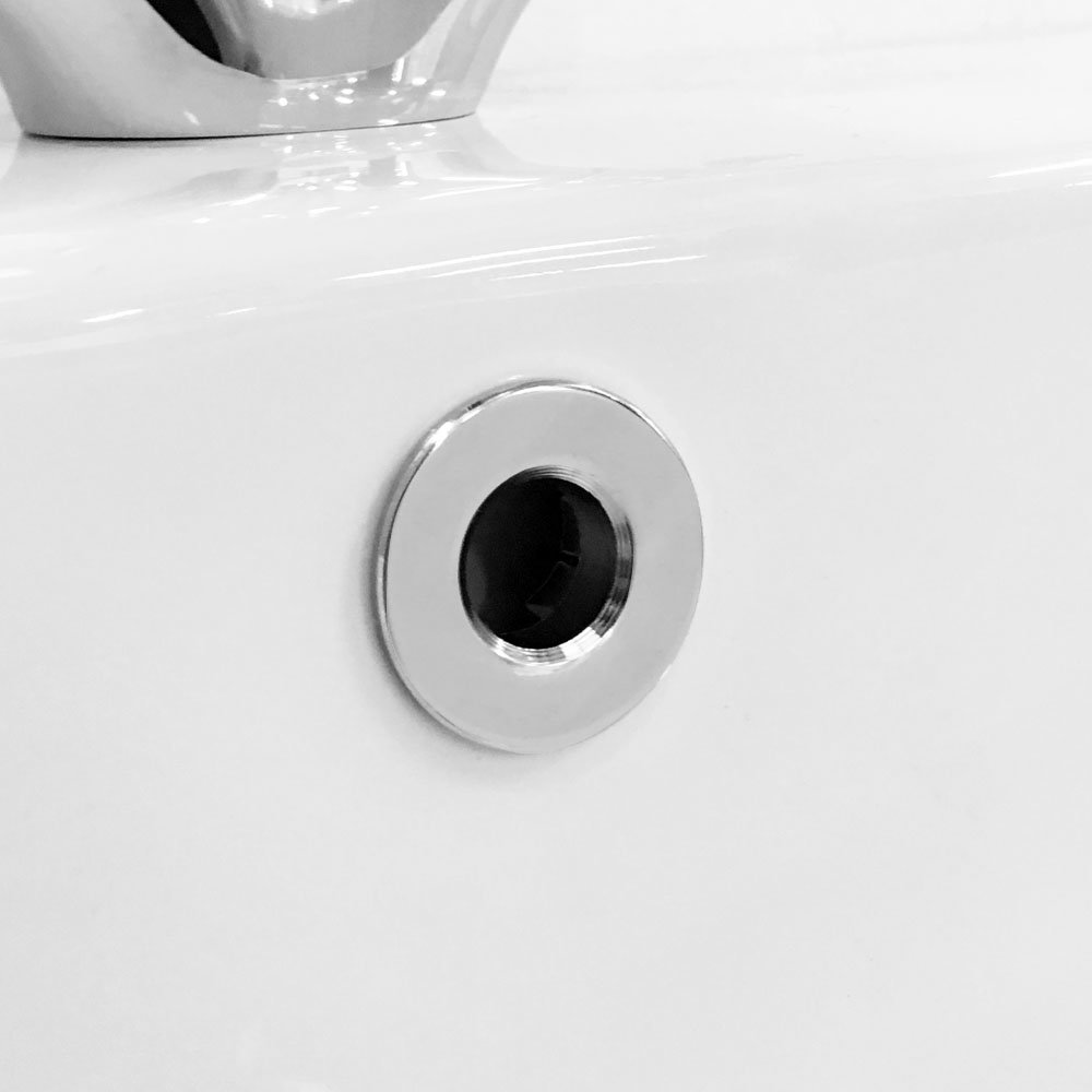 Chrome Plated Brass Overflow Cover Insert Hole Trim Victorian Plumbing UK