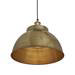 Industville Brooklyn 13" Brass Dome Pendant - Brass Holder - BR-DP13-B-BH profile small image view 2 