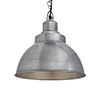 Industville Brooklyn 13" Light Pewter Dome Pendant - Light Pewter Chain Holder - BR-DP13-LP-LPCN profile small image view 1 