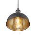 Industville Brooklyn 8" Pewter & Brass Dome Pendant - Pewter Holder - BR-DP8-BP-PH profile small image view 2 
