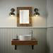 Industville Brooklyn 8" Dome Wall Light - Pewter & Brass - BR-DWL8-BP-BH profile small image view 3 