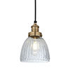 Industville Brooklyn 7" Glass Cone Pendant Light - Brass - BR-GLCP7-BH profile small image view 1 