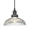 Industville Brooklyn 12" Glass Dome Pendant Light - Pewter Holder - BR-GLDP12-PH profile small image view 1 