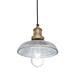 Industville Brooklyn 8" Glass Dome Pendant Light - Brass Holder - BR-GLDP8-BH profile small image view 2 