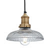 Industville Brooklyn 8" Glass Dome Pendant Light - Brass Holder - BR-GLDP8-BH profile small image view 1 