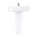 Brooklyn Modern Square Basin + Pedestal - 1 Tap Hole profile small image view 5 