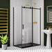 Imperia 1200 x 800mm Black Slate Effect Rectangular Shower Tray + Black Waste profile small image view 6 