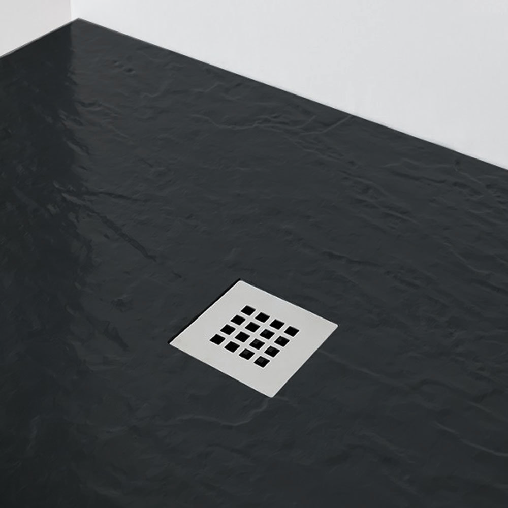 Imperia Black Slate Effect Rectangular Shower Tray At Victorian Plumbing