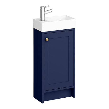 Bromley Traditional Blue Cloakroom Vanity Unit Inc Ceramic Basin Victorian Plumbing Uk Bromley Traditional Blue Cloakroom, Cloakroom Vanity Unit B And Q