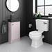 Bromley Pink Cloakroom Vanity Unit (incl. Black Basin + Matt Black Handle) profile small image view 2 