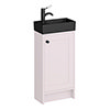 Bromley Pink Cloakroom Vanity Unit (incl. Black Basin + Matt Black Handle) profile small image view 1 