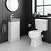 Bromley White Cloakroom Vanity Unit (incl. Grey Basin + Brushed Brass Handle) profile small image view 2 