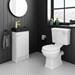 Bromley White Cloakroom Vanity Unit (incl. Black Basin + Brushed Brass Handle) profile small image view 2 