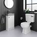 Bromley White Cloakroom Vanity Unit (incl. Grey Basin + Matt Black Handle) profile small image view 6 