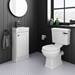 Bromley Traditional White Cloakroom Vanity Unit (incl. Matt Black Handle) profile small image view 3 