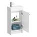 Bromley Traditional White Cloakroom Vanity Unit (inc. Ceramic Basin) profile small image view 3 