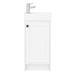 Bromley Traditional White Cloakroom Vanity Unit (inc. Ceramic Basin) profile small image view 5 