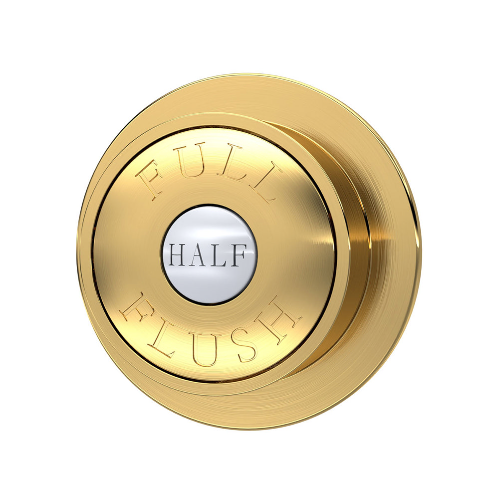 Brushed Brass Toilet Flush Button