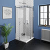 Nova Square 900 x 900mm Frameless Corner Entry Shower Enclosure profile small image view 1 
