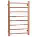 Brooklyn 800 x 500mm Rose Gold Straight Heated Towel Rail profile small image view 2 