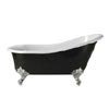 Heritage Kent 0TH Slipper Cast Iron Bath (1550x765mm) with Feet profile small image view 1 