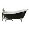 Heritage Hampshire 2TH Slipper Cast Iron Bath (1700x780mm) with Feet profile small image view 1 
