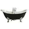Heritage Devon Double Ended Slipper Cast Iron Bath (1800x770mm) with Feet profile small image view 1 
