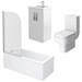 Brooklyn White Gloss Small Bathroom Suite profile small image view 5 
