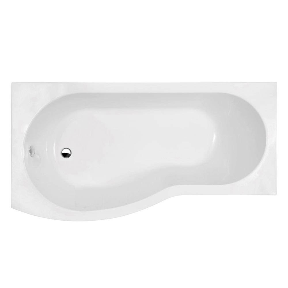 Premier Curved Shower Bath 1500mm with Screen & Acrylic Panel